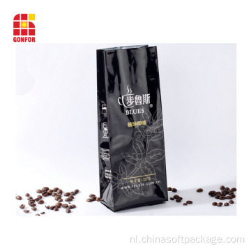 Viervoudig verzegelde verpakkingstas met zijkant voor 16 oz koffie